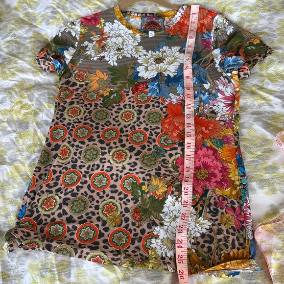 Johnny Was Leopard Floral Tee - Picture 6 of 7